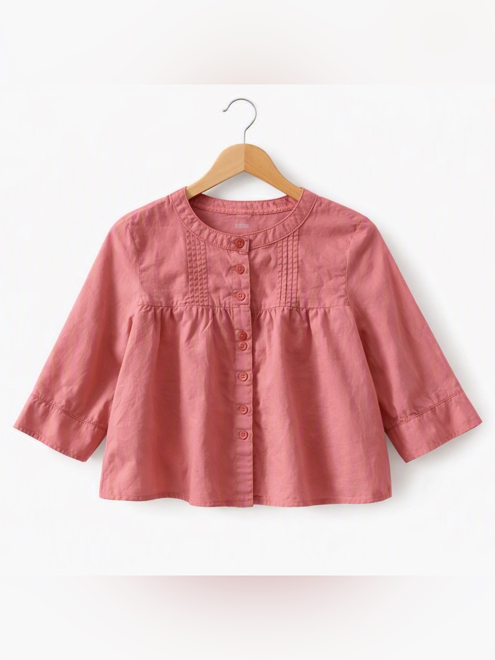 10/$15 Mexx Dusty Rose Button-Front Peasant Blouse